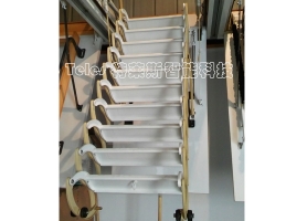 经典手动伸缩楼梯 黄-白